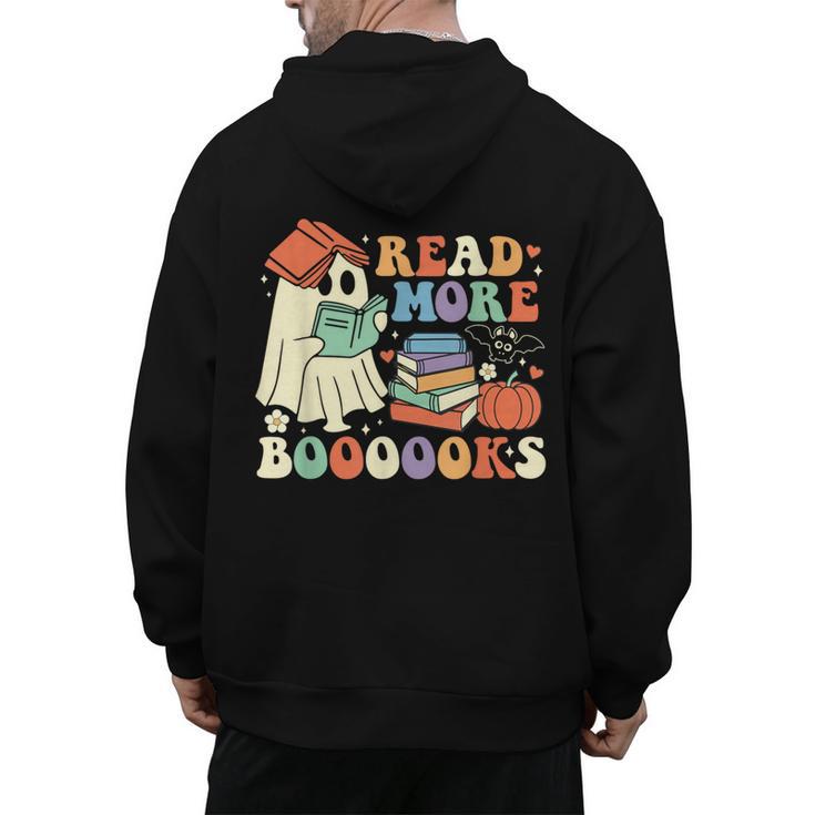 Teacher Halloween Cute Booooks Ghost Read More Books Men's Hoodie Back Print