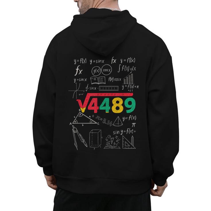 Teacher Math 67 Meme Square Root 4489 Slang Six Seven Men's Hoodie Back Print