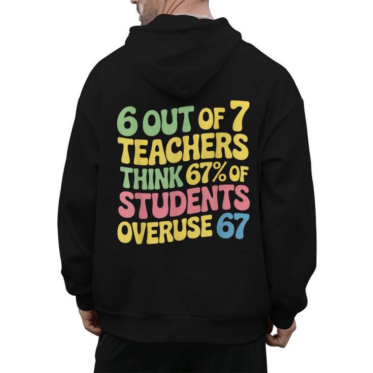 Teacher Overuse 67 Teacher Men's Hoodie Back Print