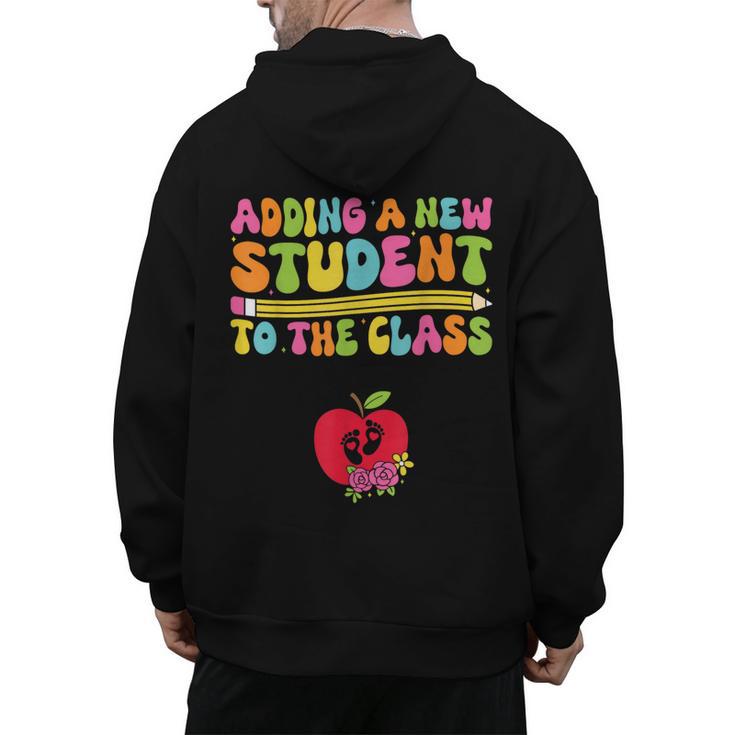 Teacher Pregnancy Announcement Clothing Expecting Teacher X-Small Men's Hoodie Back Print