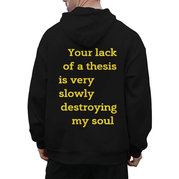 Teacher Or Professor Essay Thesis Writing Joke For Men Women Men's Hoodie Back Print