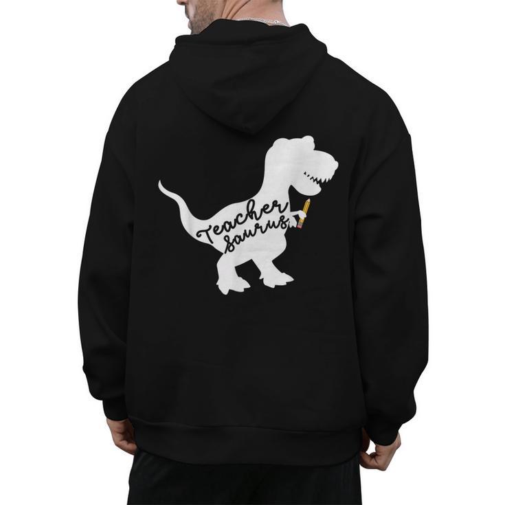 Teacher Saurus T Shirt For Men And Women Men's Hoodie Back Print