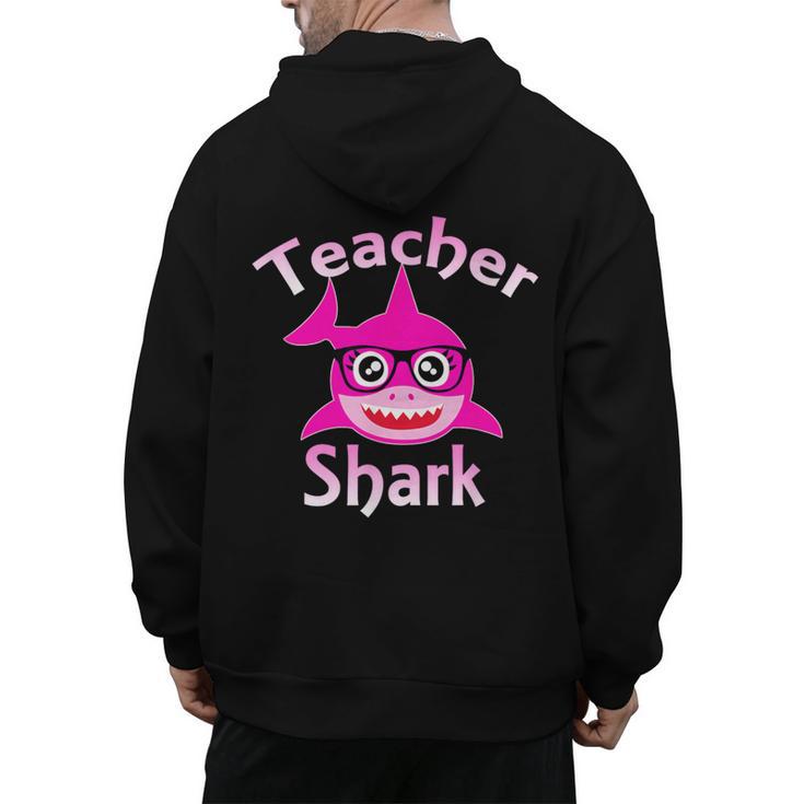 Teacher Shark Female Teacher Men's Hoodie Back Print