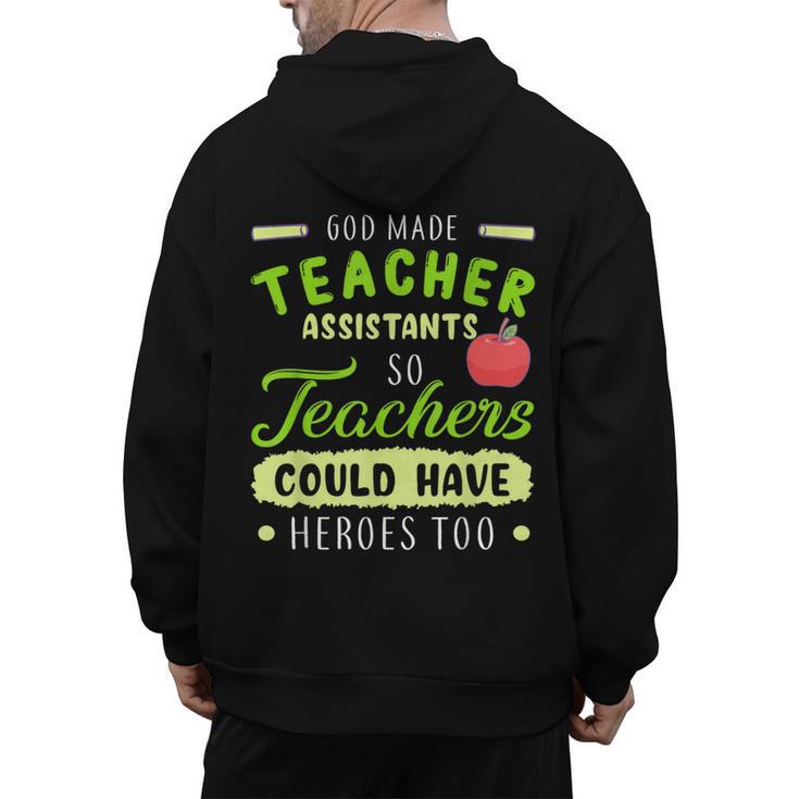 Teacher Teaching Assistant Aide Hero Men's Hoodie Back Print