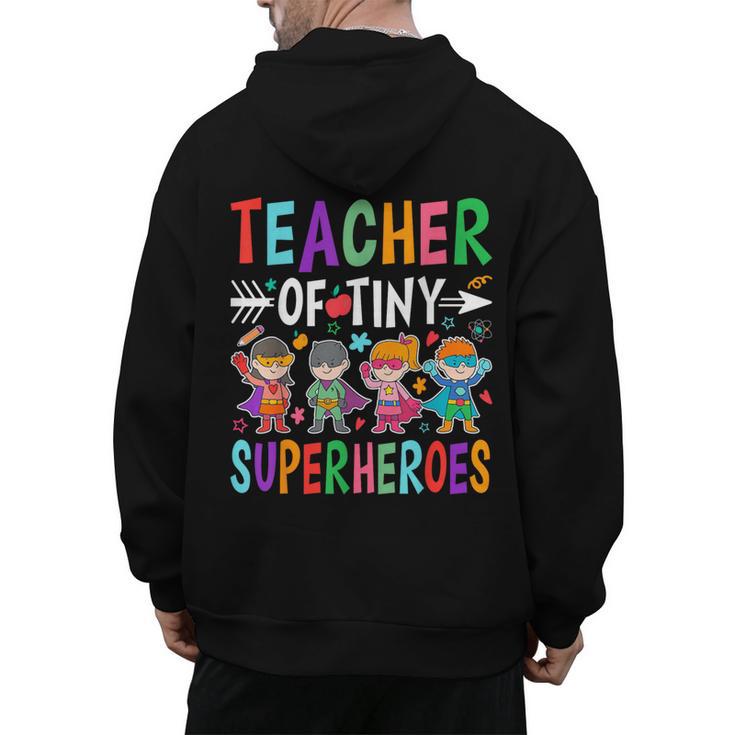 Teacher Of Tiny Superheroes Men's Hoodie Back Print