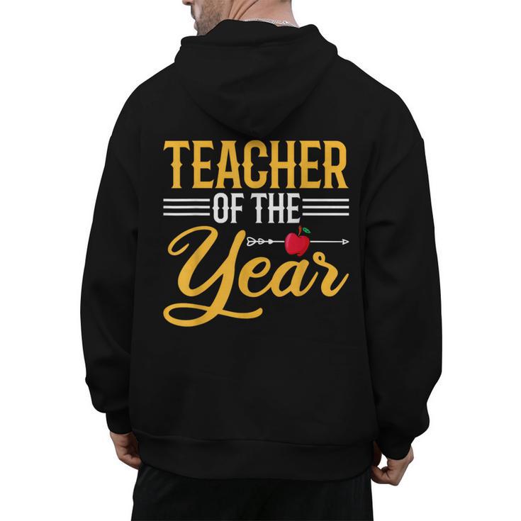 Teacher Of The Year Men Women Teachers Men's Hoodie Back Print
