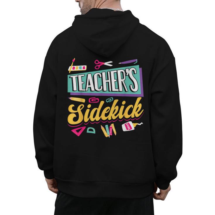 Teacher's Sidekick Teacher Assisting Teaching Assistant Men's Hoodie Back Print, trending gift