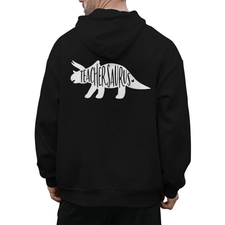 Teachersaurus Like A Normal Teacher Awesome Dinosaur Teacher Men Women Girls Kids Men's Hoodie Back Print