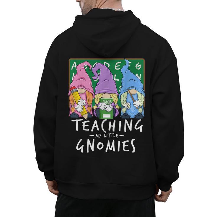 Teaching My Little Gnomies With Gnome For Teacher Women Men's Hoodie Back Print