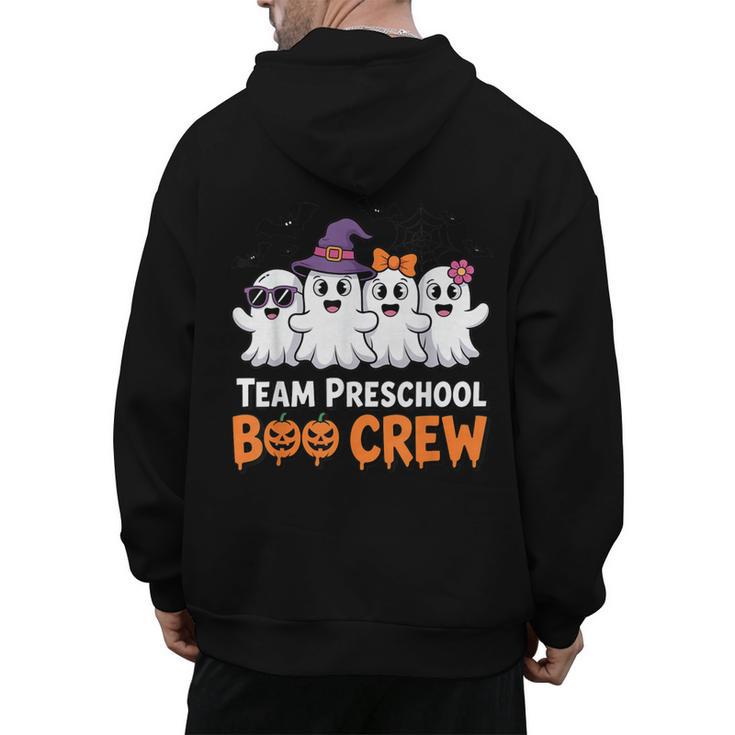 Team Preschool Boo Crew Halloween Teacher Student Costume Men's Hoodie Back Print, trending gift