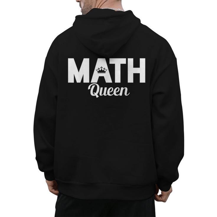 TeeArt Math Mathematics Queen Math Teacher Men's Hoodie Back Print
