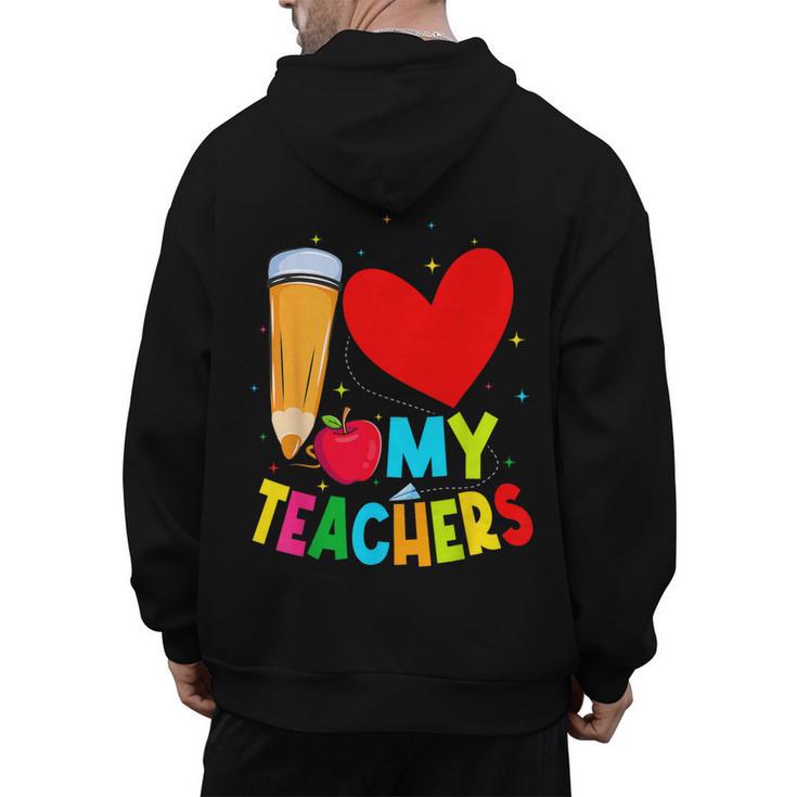 Teens Graduation I Heart My Teachers I Love My Teachers Men's Hoodie Back Print