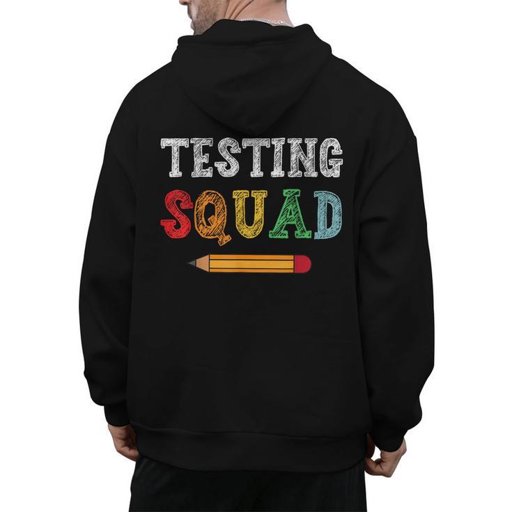 Testing Squad Costume Test Day Teacher Student School Men's Hoodie Back Print
