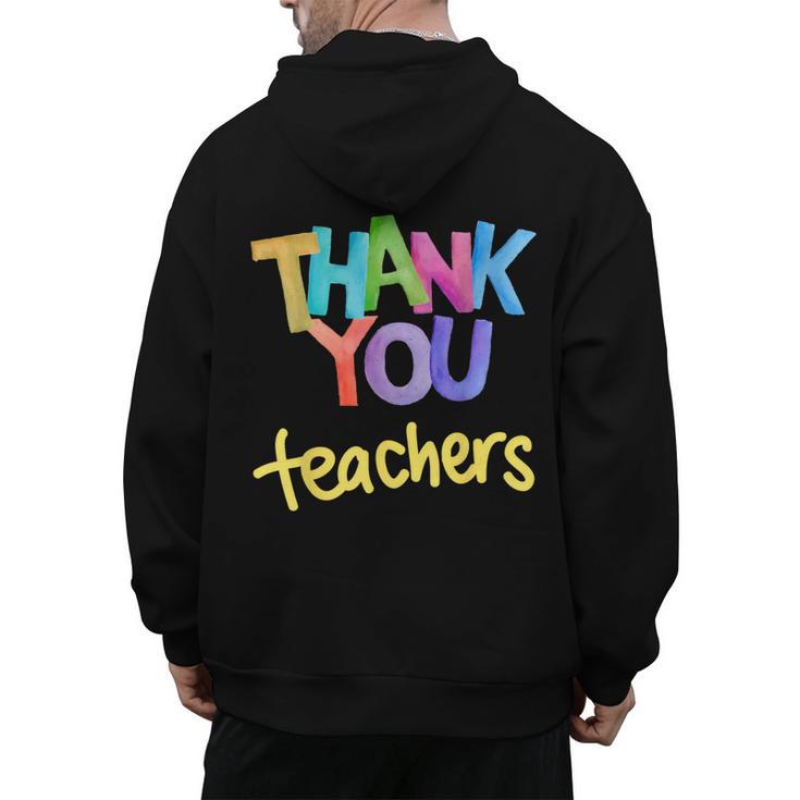 Thank You Teacher Appreciation Graduation Men Women Girls Kids Men's Hoodie Back Print