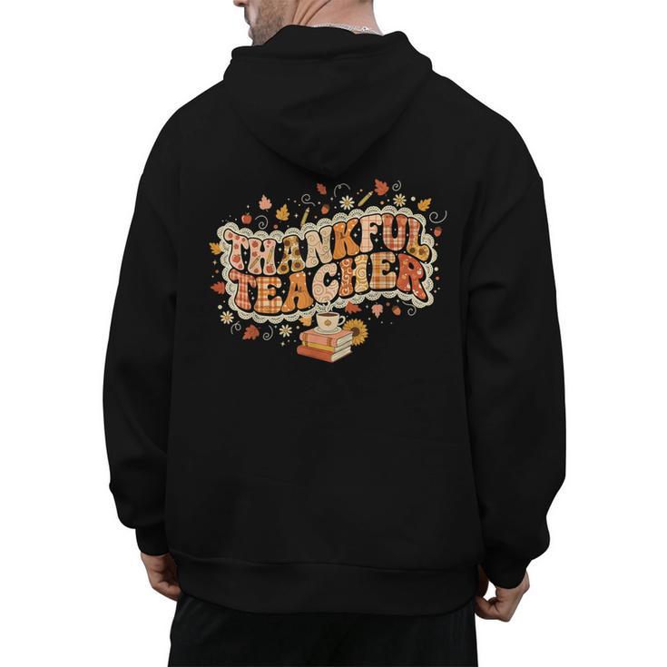 Thankful Teacher Shirts For Women Teach Thanksgiving Teacher Men's Hoodie Back Print