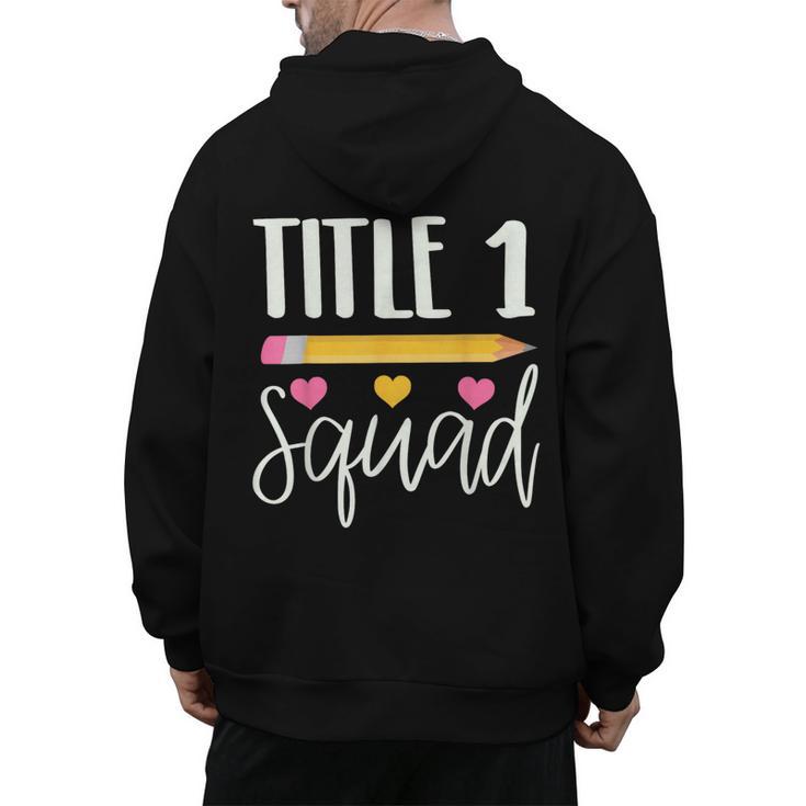 Title 1 Reading Teacher Shirt Men's Hoodie Back Print