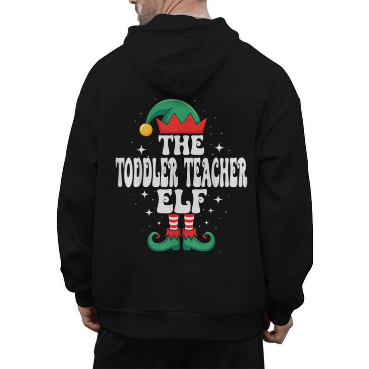The Toddler Teacher Elf Christmas Matching Family Men's Hoodie Back Print
