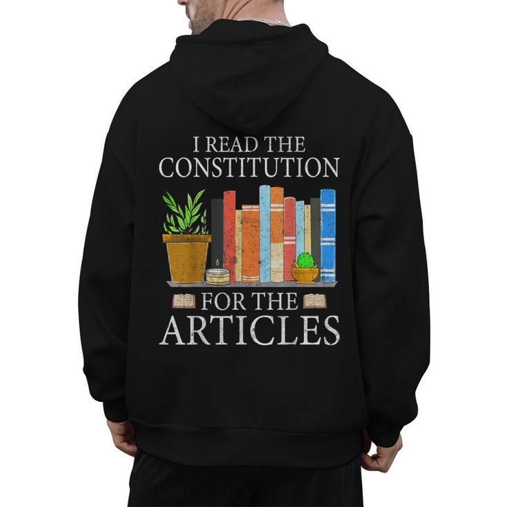 History Teacher I Read The Constitution For The Articles For Men Women Men's Hoodie Back Print