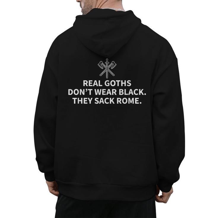 History Teacher Real Goths Sack Rome Men's Hoodie Back Print