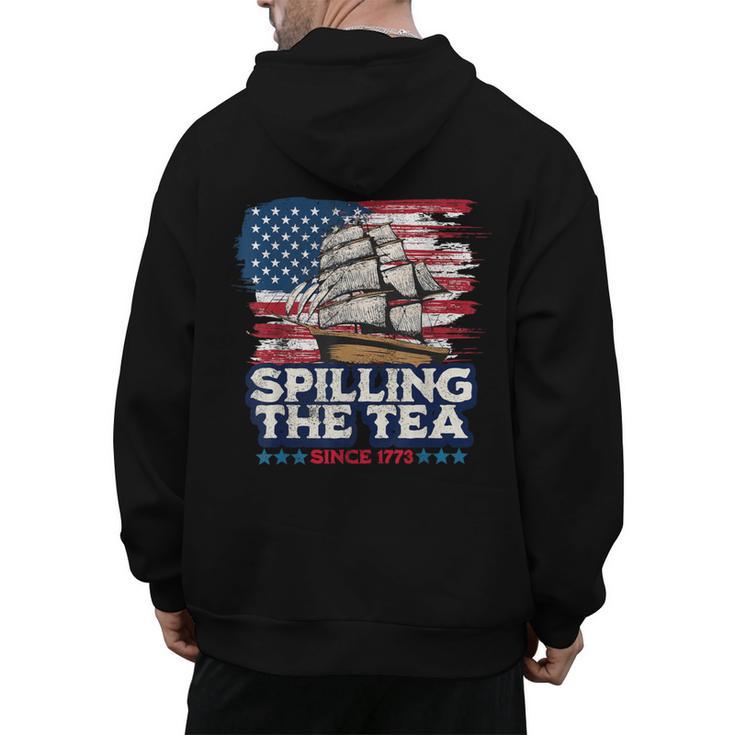 US History Teacher Boston Spilling The Tea Since 1773 Men's Hoodie Back Print