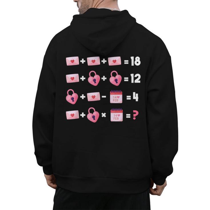Valentines Day Order Of Operations Valentines Math Teacher Men's Hoodie Back Print