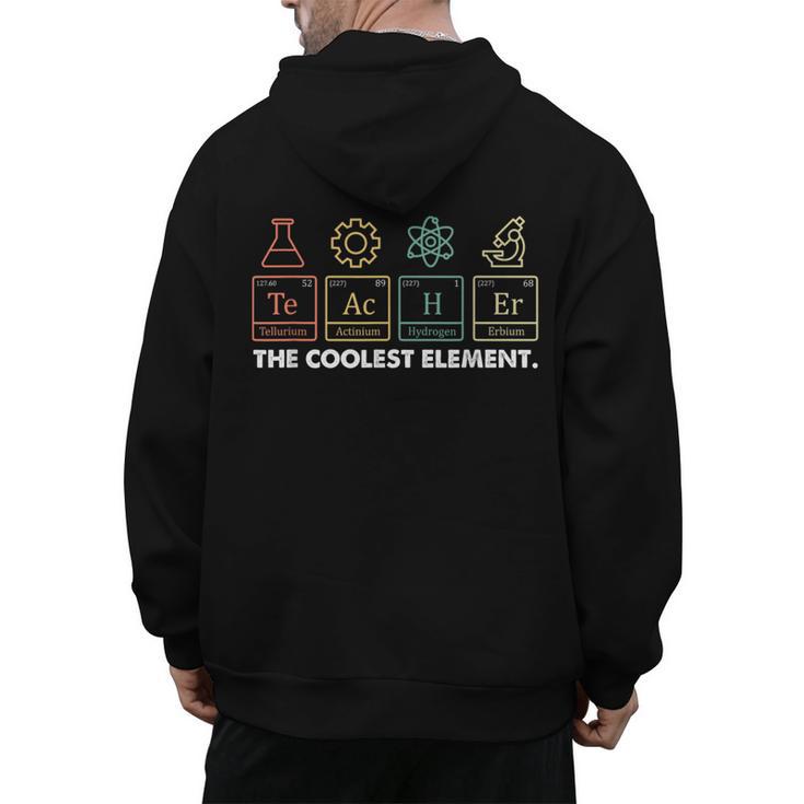 Vintage The Coolest Element Periodic Table Chemist Teacher Men's Hoodie Back Print