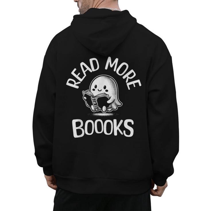Vintage Halloween Teacher Women Reading Read More Books Men's Hoodie Back Print