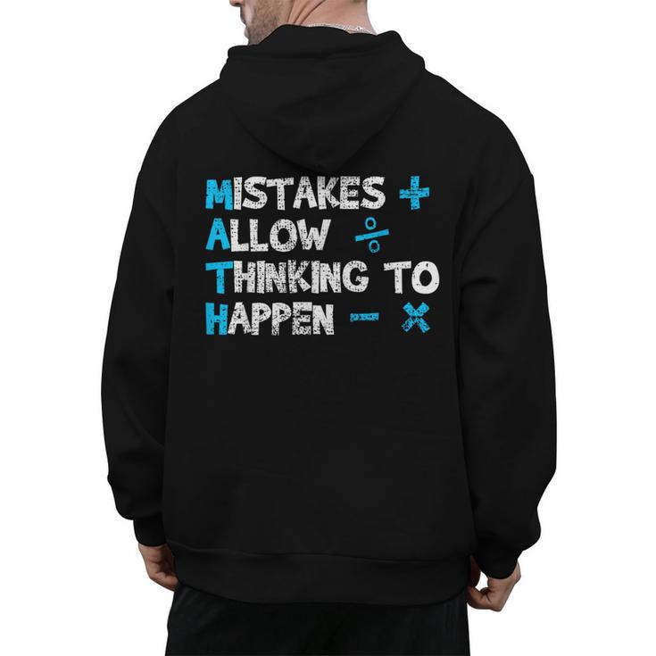 Vintage Math Teacher Saying Men's Hoodie Back Print