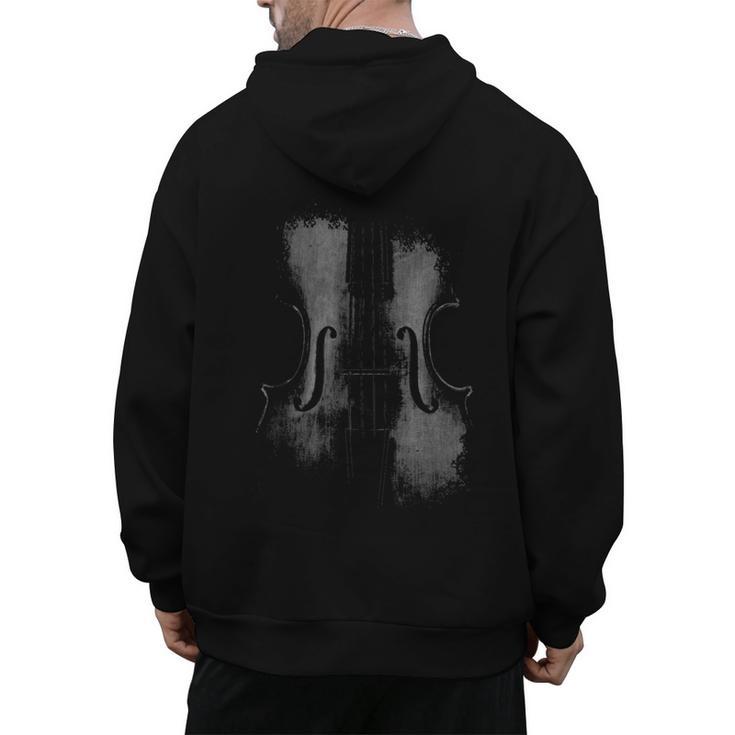 Violin Player Instrument Music Teacher Musical Violinist Men's Hoodie Back Print
