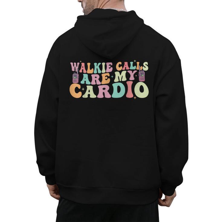 Walkie Calls Are My Cardio SPED Teacher Inclusion ABA Men's Hoodie Back Print