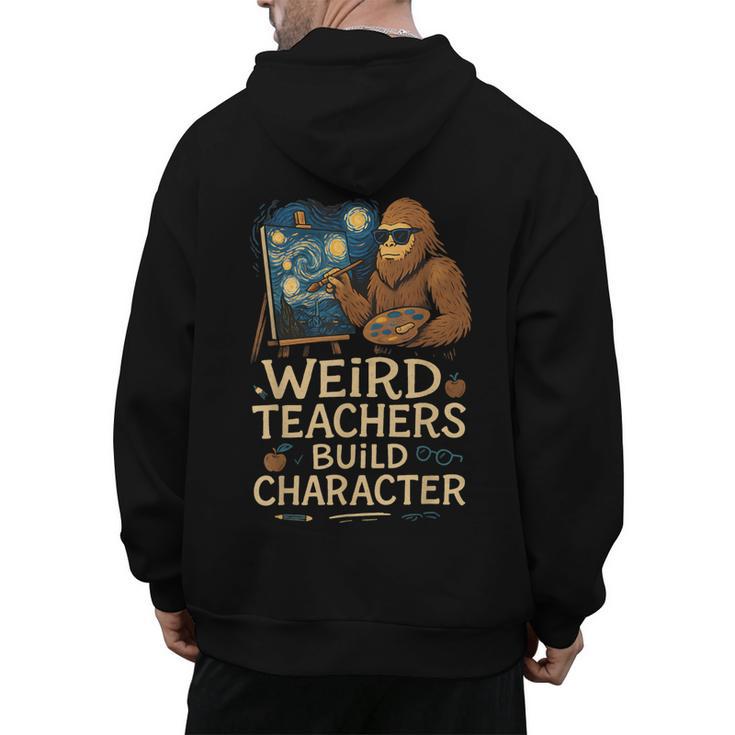 Weird Teachers Build Character Van Bigfoot Art Men's Hoodie Back Print