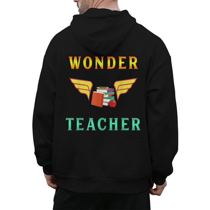 Wonder Teacher Instructor Professor Proud Literature Men Women Girls Kids T-Shirt Men's Hoodie Back Print