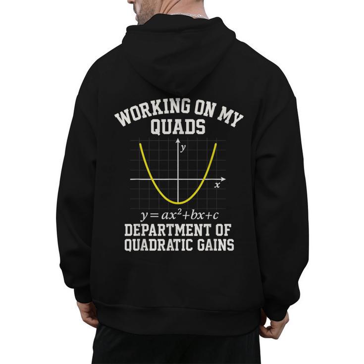 Working On My Quads Algebra Math Gym Teacher Men's Hoodie Back Print