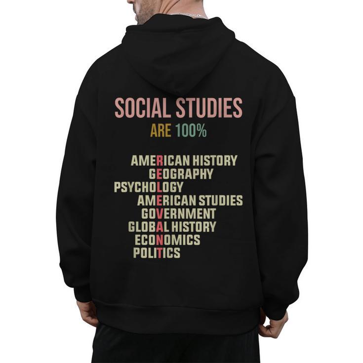 World History Classroom Social Studies History Teacher Men's Hoodie Back Print