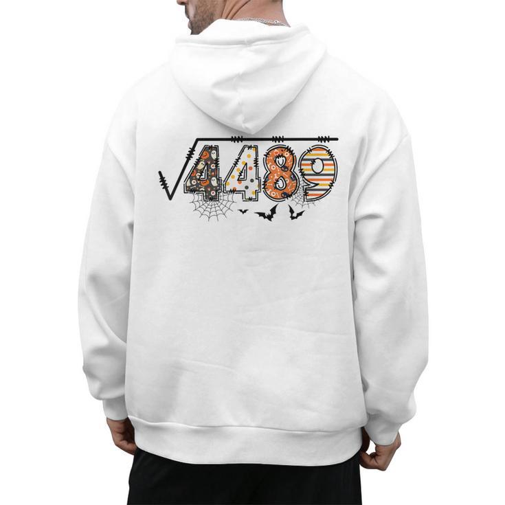 6 7 Square Root Of 4489 Slang Math Teacher Halloween Men's Hoodie Back Print