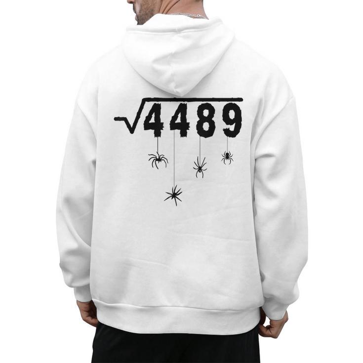 67 Meme Math Teacher 6 7 Halloween Spiders Square Root 4489 Men's Hoodie Back Print