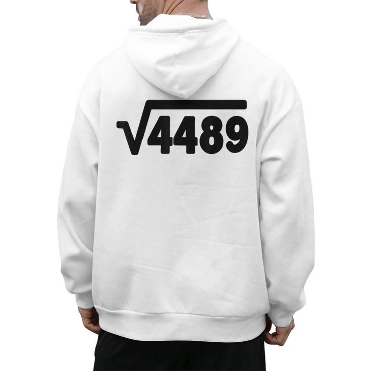 67 Meme Square Root 4489 Six Seven Slang Math Teacher Men's Hoodie Back Print