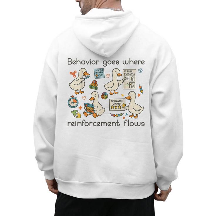 Behavior Analyst Silly Goose RBT ABA Therapy Sped Teacher Men's Hoodie Back Print