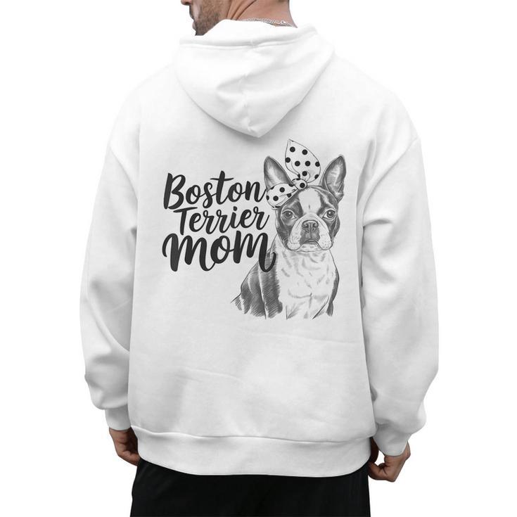 Boston Terrier Dog Bostie Mom Idea For Women Men's Hoodie Back Print