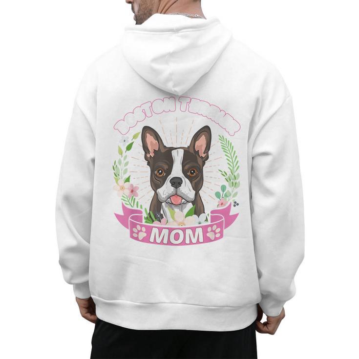 Boston Terrier Mom Mother's Day Men's Hoodie Back Print