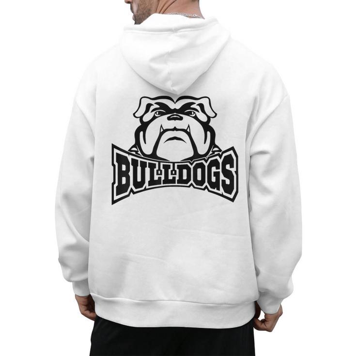Bulldogs Teacher Student School Sports Fan Team Spirit Men's Hoodie Back Print