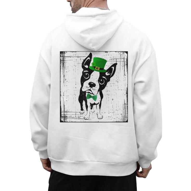 Cool Saint Patrick's Boston Terrier T Shirt For Dogs Lovers Men's Hoodie Back Print