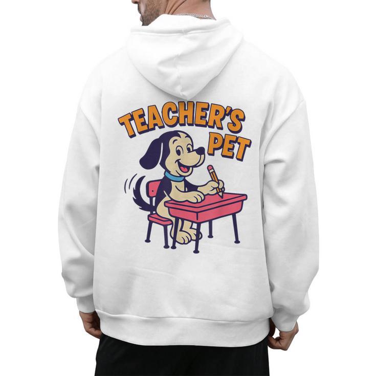 Cute Elementary School Student Dog Teacher's Pet Men's Hoodie Back Print