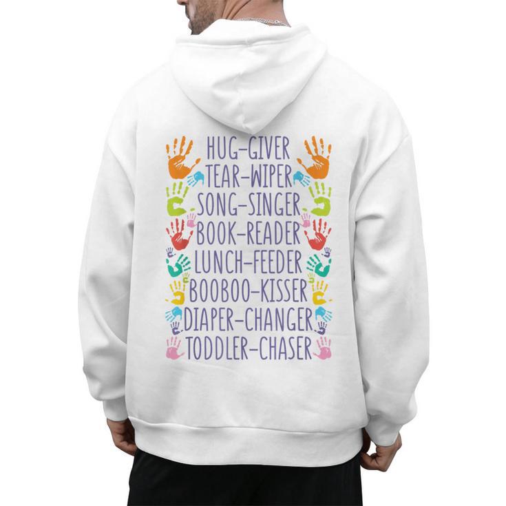Daycare Provider Daycare Teacher Childcare Provider Men's Hoodie Back Print