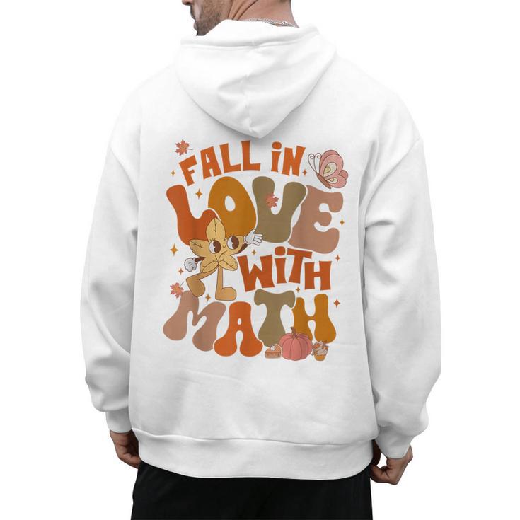 Fall In Love With Science Math Teacher Fall Thanksgiving Men's Hoodie Back Print