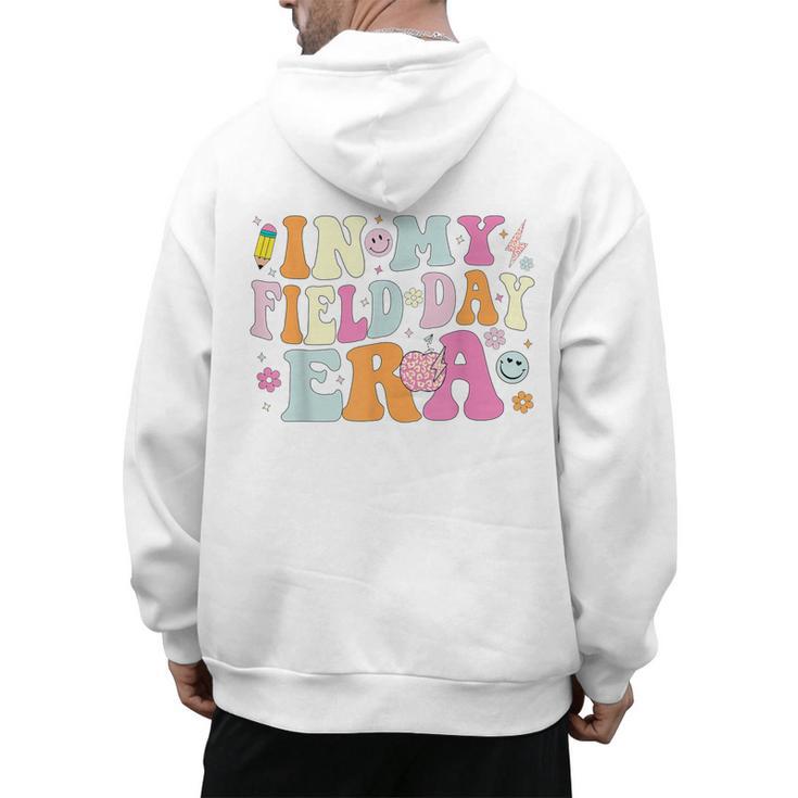 In My Field Day Era Teacher Kids Cute Groovy Field Day Men's Hoodie Back Print