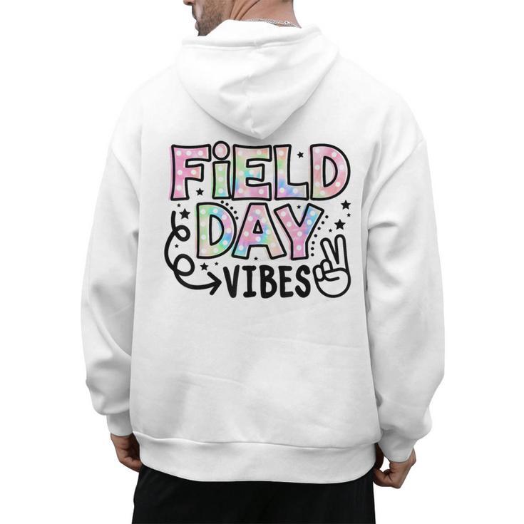 Field Day Vibes For Teacher Kids Happy Field Day 2025 Men's Hoodie Back Print