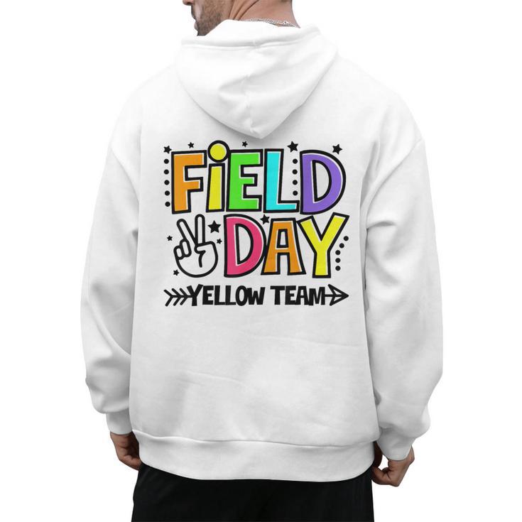 Field Day Yellow Team For Teacher Kids Field Day Games Men's Hoodie Back Print
