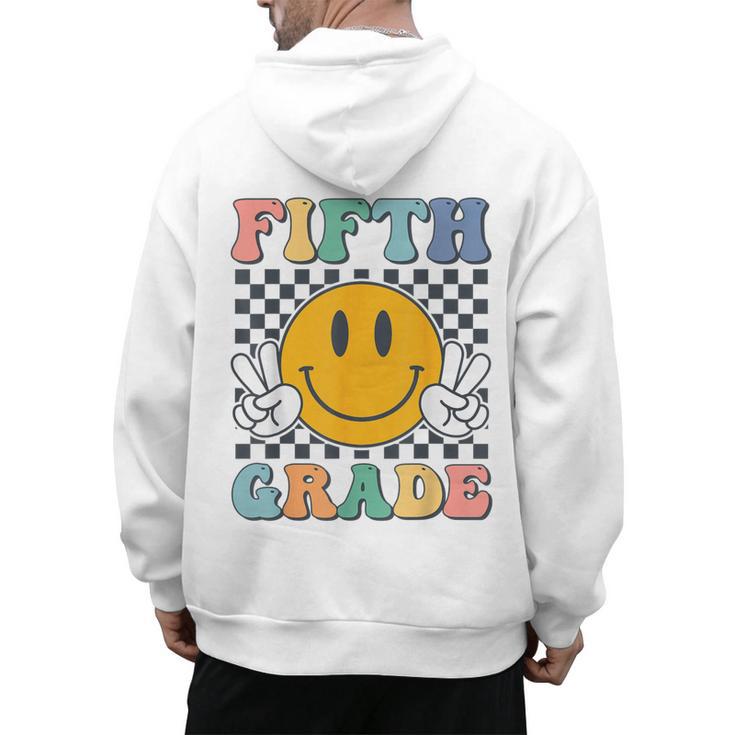 Fifth Grade Team Teachers Boys Girls Retro Smile 5th Grade Men's Hoodie Back Print