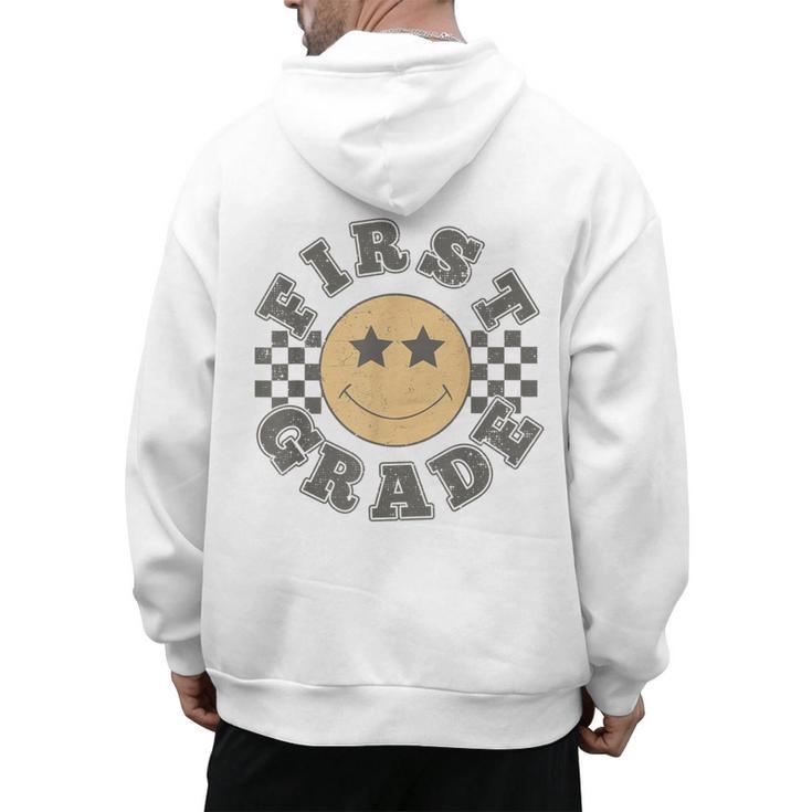 First Grade Teacher First Day Of 1st Grade Back To School Men's Hoodie Back Print